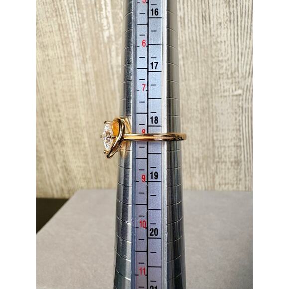 New 75% 18k Rose Gold filled, 1CT Moissanite Ring, Sz. 8 - Picture 4 of 7